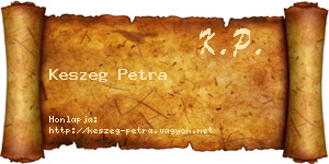 Keszeg Petra névjegykártya